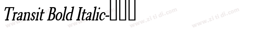 Transit Bold Italic字体转换